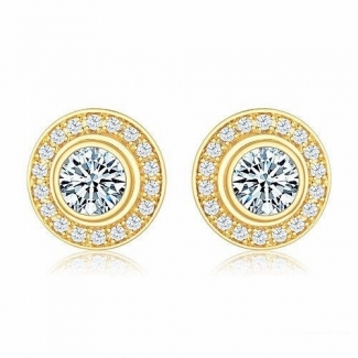 Cartier D'AMOUR Earrings in 18K Yellow Gold with Diamond